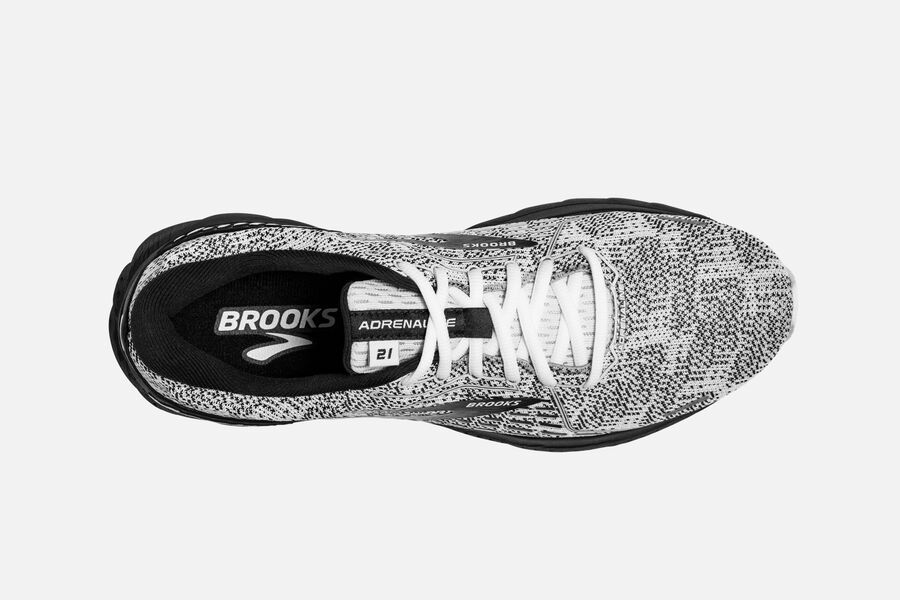 Brooks Adrenaline GTS 21 Road Running Shoes Womens - White/Grey/Black - WVTNZ-5916